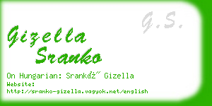 gizella sranko business card